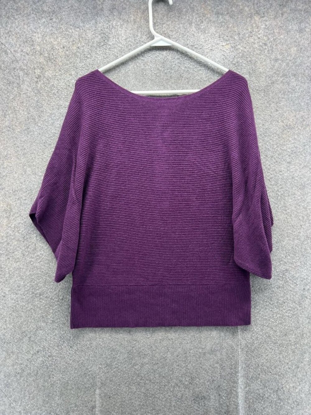 Tommy Bahama Sweater Womens Large Purple Boat Neck Dolman Sleeve Knit Pullover